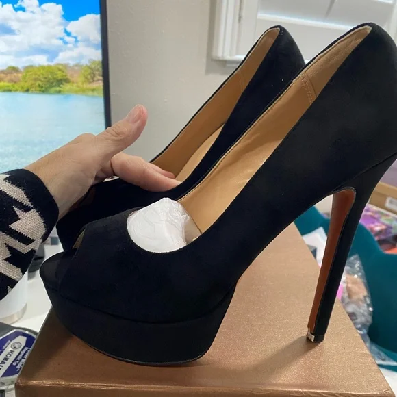 Beautiful peep toe heels size 10 - Picture 6 of 7